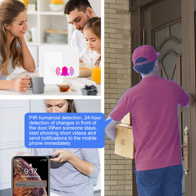 PIR Detection Smart Home Doorbell mit Linse 3mm Brennweite-F2.0 und Sprachsteuerung