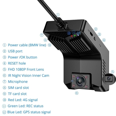 Sos App Control 4G Dashcam und GPS ADAS/DSM/BSD/PCW 4G Mobilbildgerät