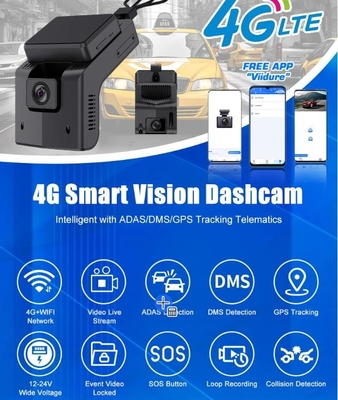 Sos App Control 4G Dashcam und GPS ADAS/DSM/BSD/PCW 4G Mobilbildgerät