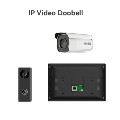 166° Blickwinkel All Schwarz/Silber WIFI Video Türglocke 8 Monat Stand von H.264 codiertes Format