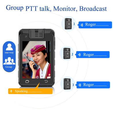 KI Gesichtserkennung Polizei Körperkameras 2 Way Talk Nachtsicht Android-System