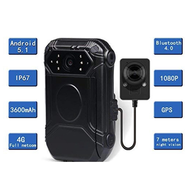 4G-Polizei-Wearable HD-Körperkamera Sicherheitsbeamte persönliche DVR-Kamera