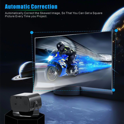 BT 5.0 Bluetooth Mini Portable Projektor mit Mehrwinkel Anpassung Keystone Korrektur und LED-Lichtquelle Display Chip