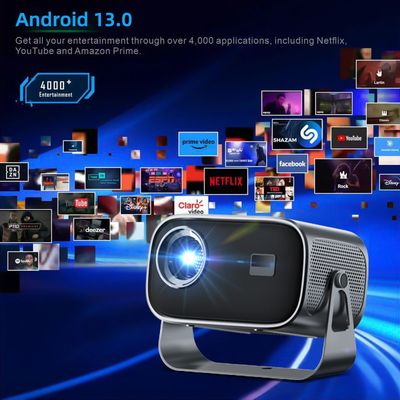 BT 5.0 Bluetooth Mini Portable Projektor mit Mehrwinkel Anpassung Keystone Korrektur und LED-Lichtquelle Display Chip