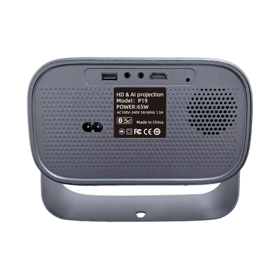 Mini-Portable Projektor mit WiFi6 2.4G/5G 802.11a/b/g/n/ac/ax GPU ARM Mali-450 MP2 GPU 720P LCD Projektionstechnologie