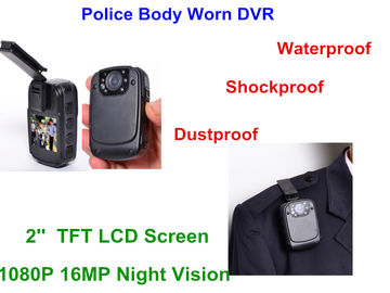 Polizei 1080P Dvr-Recorder FCC anerkannt, Karte der Körper-abgenutzte Videokamera-32G TF