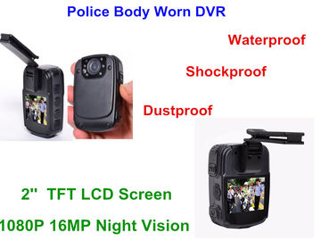 Dauerhaftes schwarzes Quadrat-Schirm ABS Material Mini Body Worn Video Cameras LCD