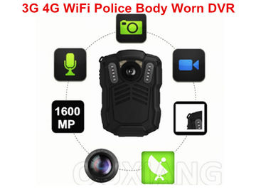 Police Officer 4G Body Worn Camera MP4 Video Format For Evidence Recording