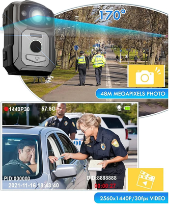 4K-Auflösung IP68 WLAN-Körperkameras H.264/H.265 Video-Codierung mit NFC und Android 10-System
