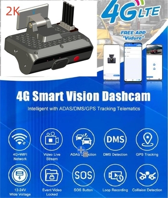 4G Dashboard Dual Camera AI ADAS DMS Fahrer Gesichtserkennung mit H.264/H.265 Video Komprimierung