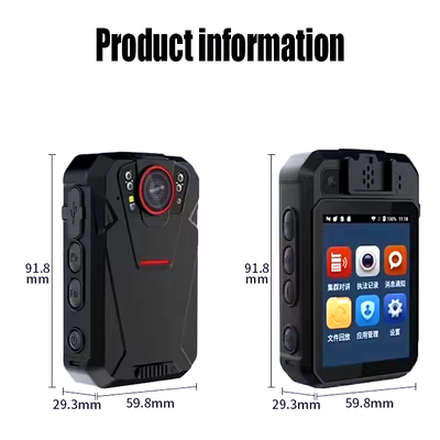 4G Wifi Bodycam Android System 2,4 Zoll Touchscreen ONVIF RSTP