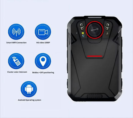 4G Wifi Bodycam Android System 2,4 Zoll Touchscreen ONVIF RSTP