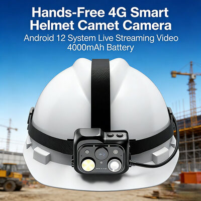 4G Smart Safety Helmet Kamera mit Echtzeit-Video mit Cloud-Plattform