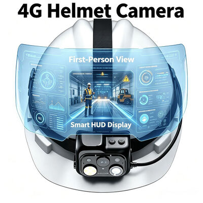 4G WLAN Onvif Rtsp Live-Video-Helm-Kamera LED-Lampe mit VMS