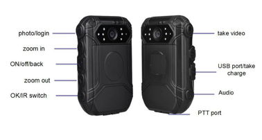 Polizei-abgenutzte Kameras 10 Stunden des Videos IP65 wasserdichtes DVR