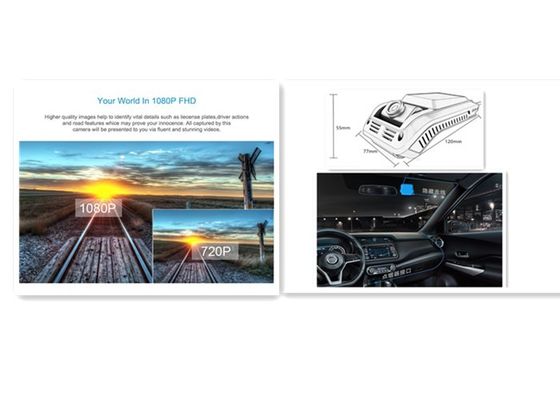 Zweikanalauto-Recorder Hi3520dV400 H.265 HD 1080P