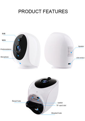 Überwachungskamera 3400mA Hi3518E Soc PIR Sensor 3IR LED Wifi