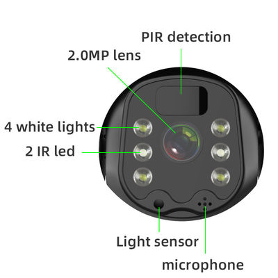 Kamera im Freien 2MP der Wechselsprechanlagen-4W 18650 der Batterie-PTZ WIFI
