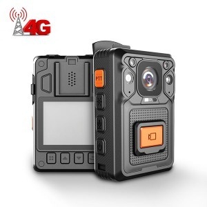 4G AES256 Police Body Camera H22 Chip H.265 2 Inch TFT LCD FDD LTE WCDMA GPRS