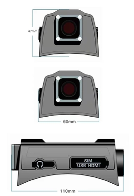 des Schutzhelm-4G Kern Kamera-Doppelder linsen-1080P H.265 4 für militärischestaktisches