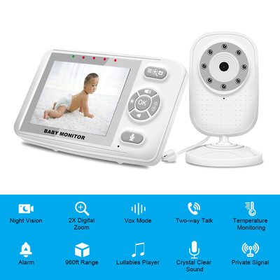 3,5 des Zoll-2.4G drahtlose Video-Übertragungs-Rate Baby-des Monitor-15FPS