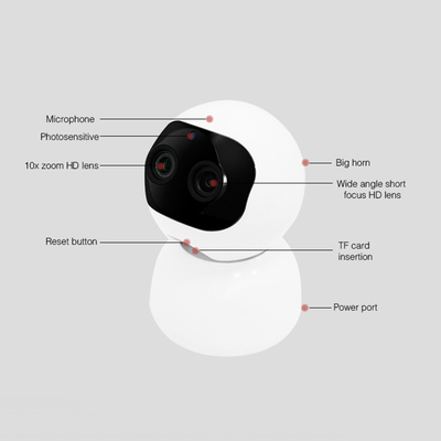 Binokulare PTZ-Überwachungskamera-Zweiwegsprachwechselsprechanlage 1080P PTZ WIFI IP-Kamera