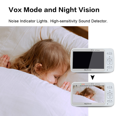 Direktübertragung 2,4 Gigahertz drahtloser Farbbildschirm-Unterstützungs-VOX Modus des Baby-Monitor-5 des Zoll-720P