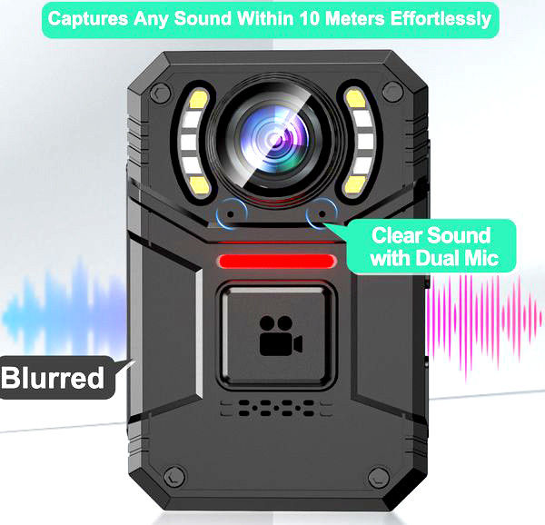 High Definition 4K Full HD Portable Bodycam Mini Cameras With 2 Inch Display And 2500 Mah Battery