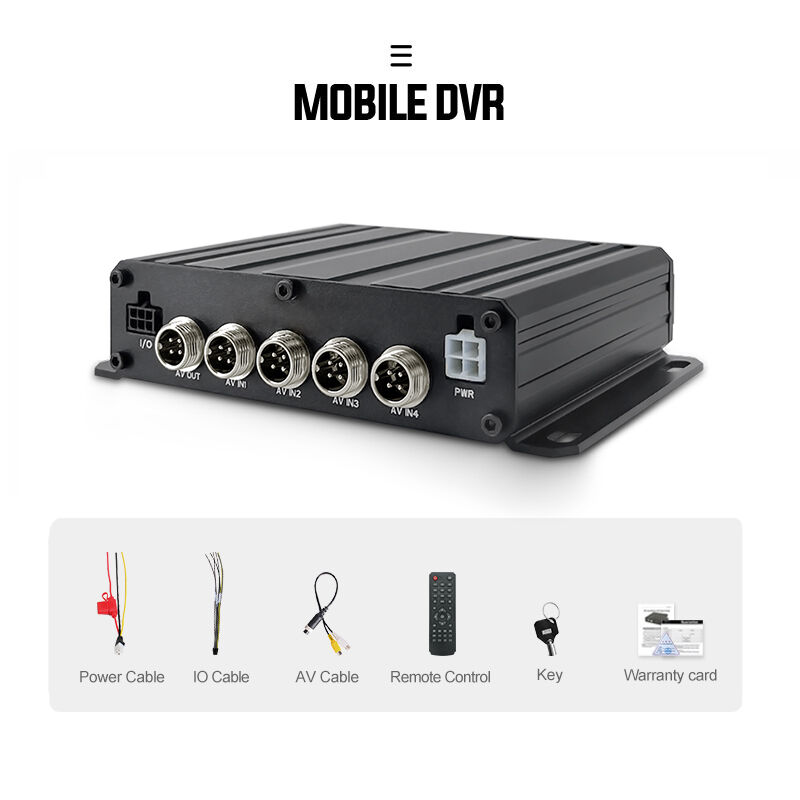 4G Mobile DVR unterstützt hochkapazitive HDD/SSD und TF-Kartenaufnahme mit einstellbarer Video- und Bildrate für Fahrzeugsicherheit