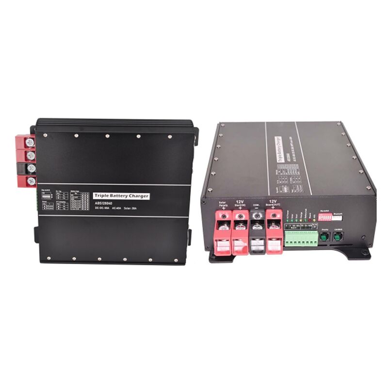 DC-Batterieladegerät, das sicheres Laden für LiFePo4-Batterien mit integriertem BMS bietet und die Exposition gegenüber Hitze und Feuchtigkeit vermeidet.